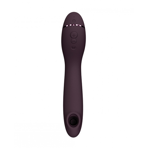 Womanizer OG + Лубрикант 50 мл - Вибратор для точки G c вакуумной стимуляцией, 17.6х3.9 см (баклажановый)