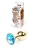 Металлическая анальная пробка с кристаллом Boss Jewellery Gold Plug Light Металлическая анальная пробка с кристаллом Boss Jewellery Gold Plug Light