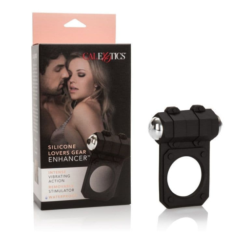 CalExotics Silicone Lovers Gear Enhancer - виброкольцо, 7х2.5 см (черный)