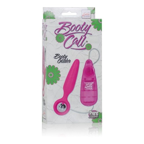 CalExotics Booty Call Booty Glider - Анальная вибро-пробка, 9,5Х2,5 см (розовый)