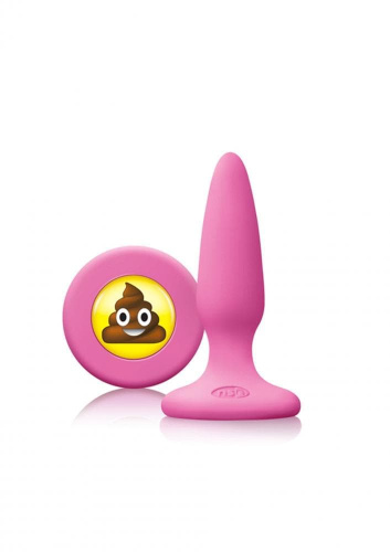 NS Novelties Mojis Plug #SHT mini маленькая анальна пробка, 8.6х2 см (розовый)