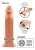 Silicone Hollow Extension - Насадка-удлинитель для пениса, 24х6 см (телесный)