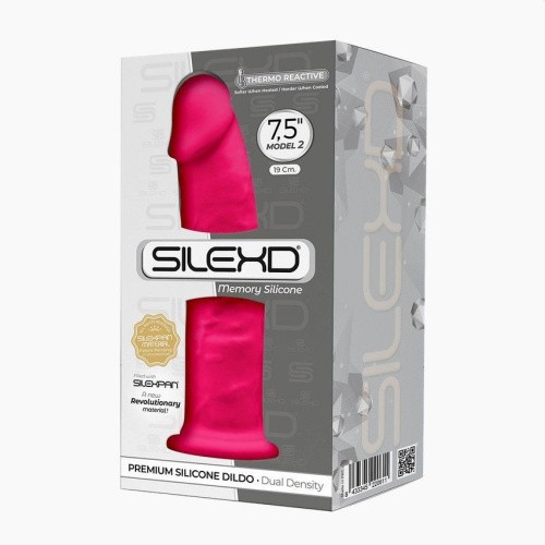 SilexD Henry Model 2 size 7.5 in - Фаллоимитатор двухслойный, 19х4.8 см (розовый)