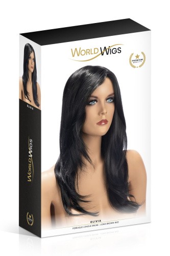 World Wigs Olivia Long Brown - Парик (темный коричневый)