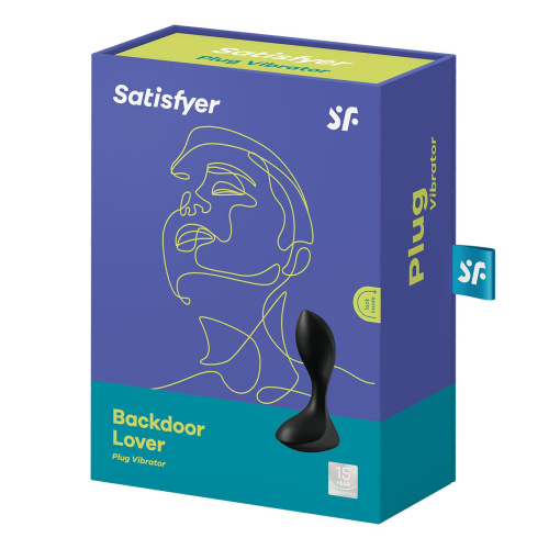 Satisfyer Backdoor Lover - Анальна пробка з вібрацією, 11,5 х3, 3 см, (чорна) - купити в Києві, Україні