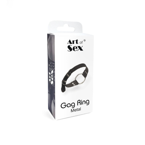 Кляп металлическое кольцо на ремнях Art of Sex – Gag Ring Metal