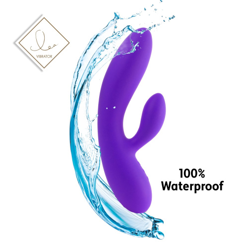 FeelzToys Lea Rabbit Vibrator - Гибкий вибратор кролик с двумя моторами, 17х3.8 см (фиолетовый)