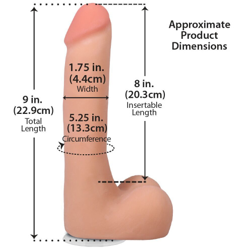 Фалоімітатор Doc Johnson The Realistic Cock ULTRASKYN 9 Inch with Balls, 22,9 см - купити в Україні | Секс шоп SEX-SHOP.ua