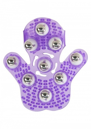 Simple & True Roller Balls Massager  - Перчатка для массажа, 14х11 см (фиолетовый)