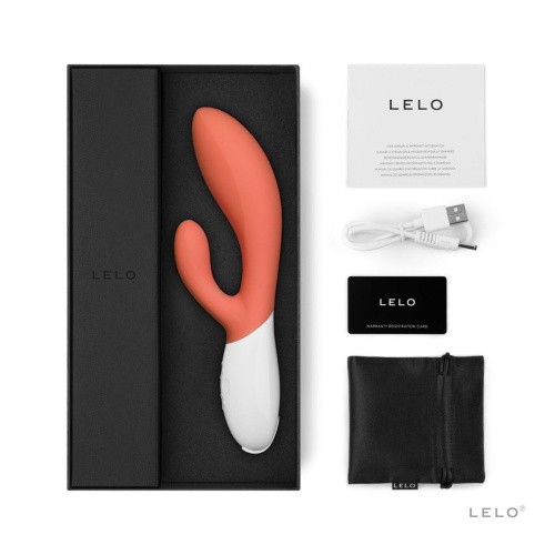 LELO Ina 3 - вібратор кролик для стимуляції клітора та точки G, 20х4.5 см (помаранчевий) - купити в Києві, Україні
