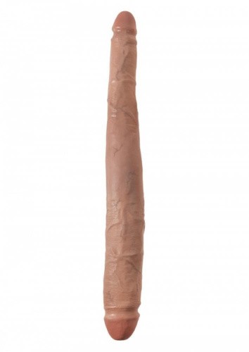 Двухсторонний фаллоимитатор King Cock 16 Tapered Double Dildo, 40,6х4,3 см (телесный)