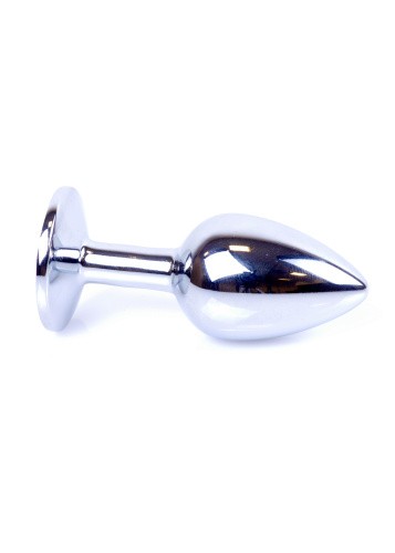 Jewellery Silver Plug Clear - Анальна пробка із кристалом, 7х2.7 см (прозорий) - купити в Києві, Україні