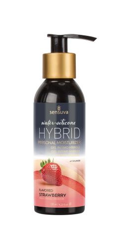 Sensuva Hybrid Strawberry - Смазка водно-силиконовая для оральных ласк, 125 мл.