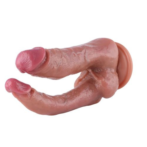 Двойной фаллоимитатор для секс-машин Hismith Double Penetrator, 9.25″, KlicLok