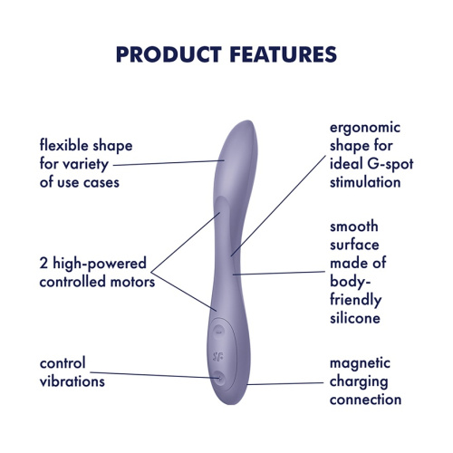 Satisfyer G-Spot Flex 2 - Гибкий вибратор, 19.5х3.4 см