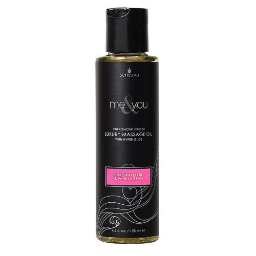 Sensuva - Me&You Pink Grapefruit & Vanilla Bean - Масажна олія з феромонами, 125 мл (грейпфрут-ваніль) - купити в Києві, Україні