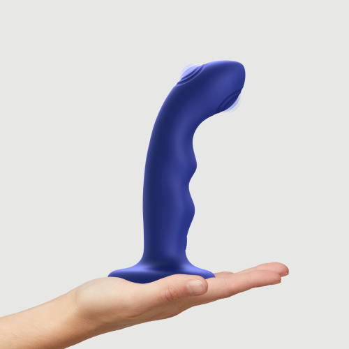 Насадка для страпона с двойной точечной пульсацией Strap-On-Me Tapping Dildo Wave, М
