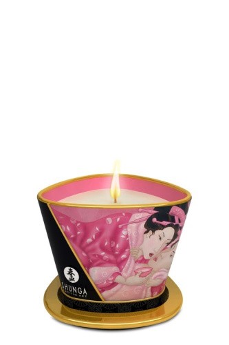 Shunga Candle Rose Petals - Массажная свеча с ароматом роз, 170 мл