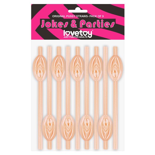 Original Pussy Straws Flesh - Трубочки для коктелей, 9 шт (телесный)