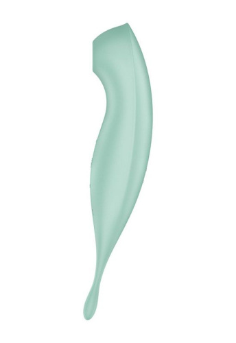 Satisfyer Twirling Pro+ - Точечный вибратор с вакуумной стимуляцией, 22.2х4 см (мятный)