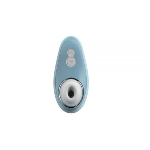 Womanizer Liberty Рowder Вlue + Лубрикант 50 мл - Бесконтактный стимулятор клитора, 10.4х5.5 см (голубой)