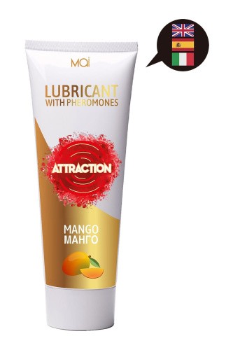 MAI Attraction Mango смазка на водной основе с феромонами с ароматом манго, 75 мл