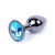 Металлическая анальная пробка Boss Jewellery Dark Silver Plug - размер S Металлическая анальная пробка Boss Jewellery Dark Silver Plug - размер S