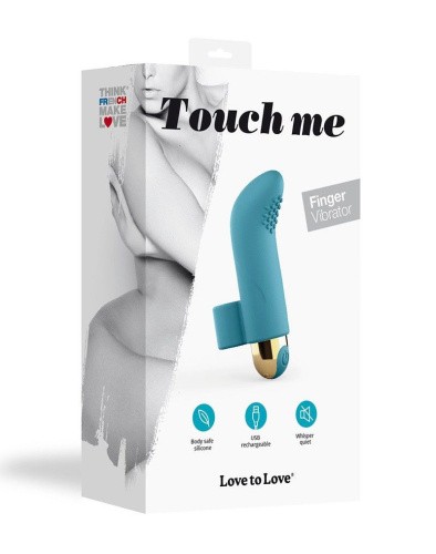 Love To Love Touch Me Petrole - перезаряжаемый вибратор на палец, 8,6х5,3 см (голубой)
