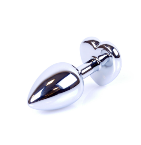 Анальная побка с кристаллом B-Series Jewellery Silver Heart Plug, S
