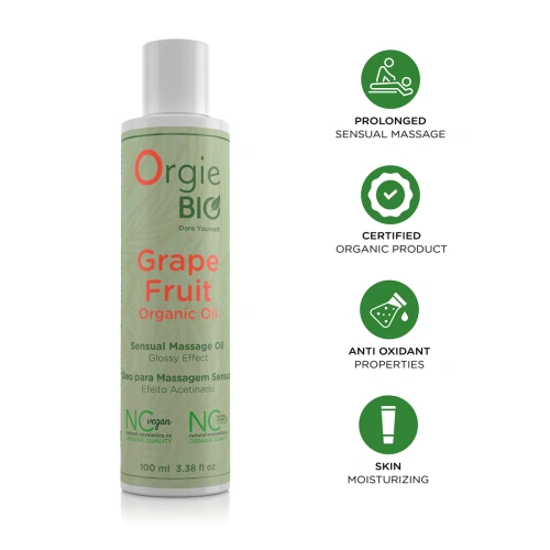 Orgie Bio Grape Fruit органическое массажное масло с ароматом грейпфрута, 100 мл