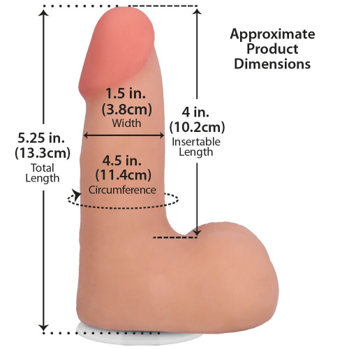 Фалоімітатор Doc Johnson The Realistic Cock ULTRASKYN 5 Inch with Balls, 13,3 см - купити в Україні | Секс шоп SEX-SHOP.ua