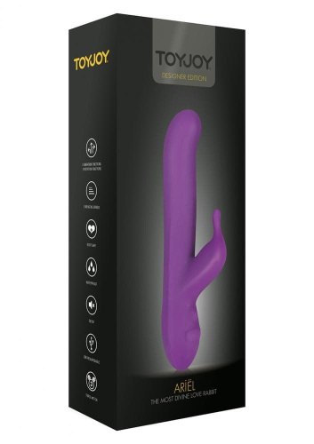 Toy Joy Ariel Rabbit Vibrator Purple - вибромассажёр, 21х3.5 см