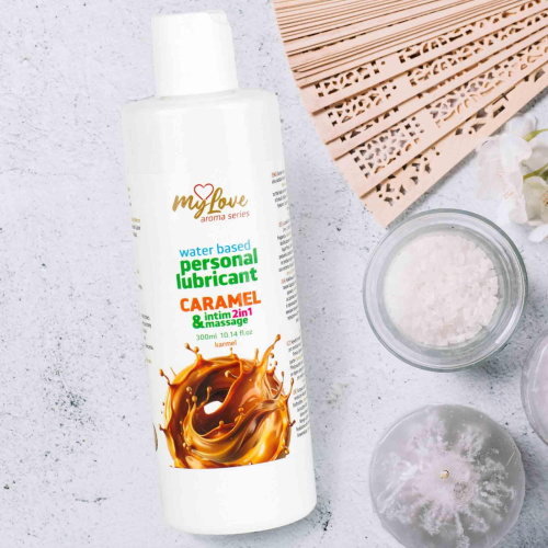 2в1 лубрикант и массажный гель - MyLove Aroma Series Intim&Massage Caramel, 300 мл