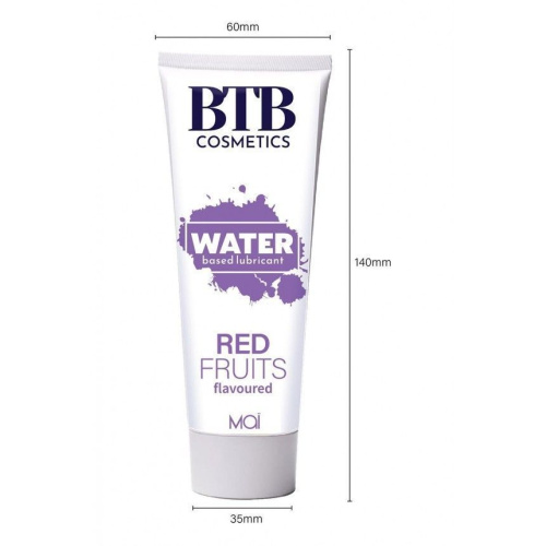 BTB Flavored Red Fruits - Лубрикант на водной основе с ароматом красных фруктов 100 мл