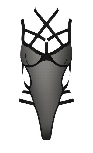 Passion Exclusive Hagar body боди монокини, L/XL (чёрный)