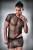 Passion 017 Set - Комплект мужского белья: прозрачная футболка и боксеры, L/XL (чёрный)