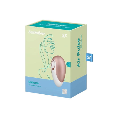 Satisfyer Pro Deluxe NG Rose Gold - Компактный вакуумный стимулятор клитора, 11х4.7 см (золотистый)