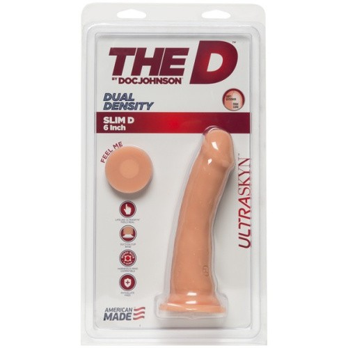 Doc Johnson Slim D6 Ultraskyn without balls реалистичный фаллоимитатор на присоске, 16.5х5 см