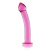 LoveToy Glass Romance 7.5" Pink - изогнутый стеклянный фаллоимитатор, 18.5х3.6 см (розовый)