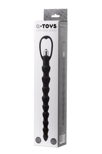 Toyfa A-Toys - анальная цепочка с вибрацией, 23.8х3.1см (черный)