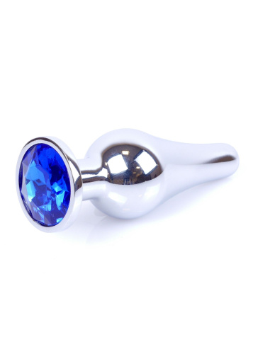 Анальная пробка с кристаллом B-Series Jewellery Silver Butt Plug