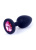Анальная пробка с кристаллом Jewellery Silicone Black Plug S