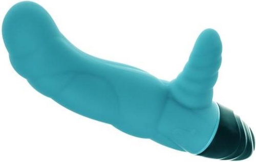 Adrien Lastic Cyclone Blue - вибратор рельефный со стимуляцией точки G, 16х3.3 см (голубой)