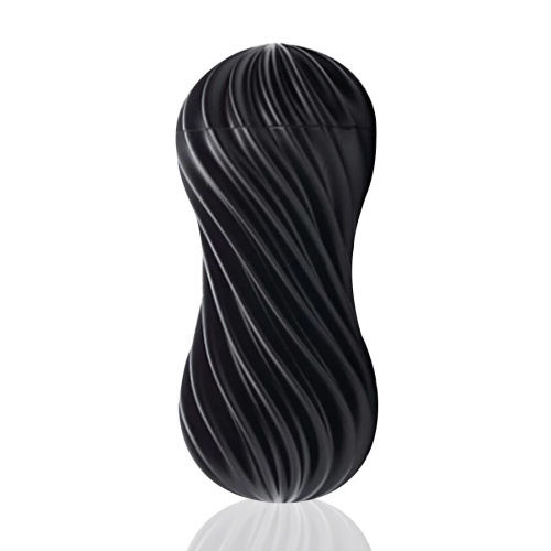 TENGA Flex Masturbation Rocky Black мастурбатор с эффектом скручивания, 17,6 см (черный)