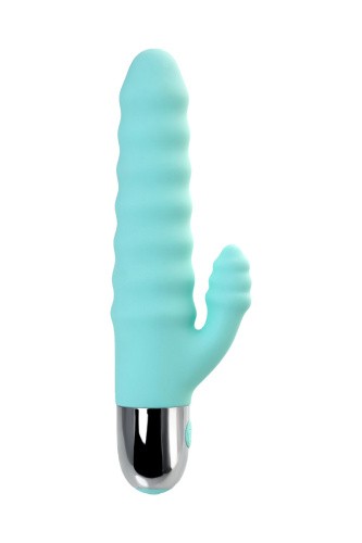 Toyfa - Relief vibrator with clitoral stimulation Flovetta Flax - Вибратор, 17.5 см (мята)