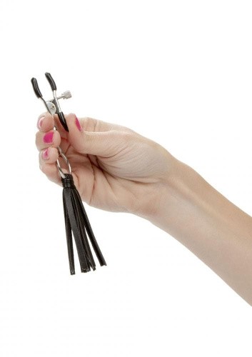 CalExotics Playful Tassels Nipple Clamps зажимы для сосков с кисточками (черный)