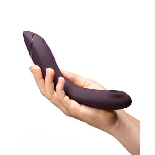Womanizer OG + Лубрикант 50 мл - Вибратор для точки G c вакуумной стимуляцией, 17.6х3.9 см (баклажановый)
