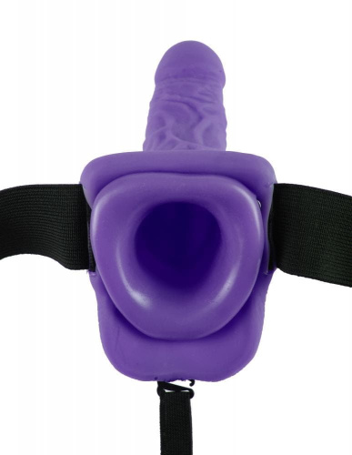 Fetish Fantasy Series 7 Vibrating Hollow - Полый страпон с вибрацией, 19х4,5 см