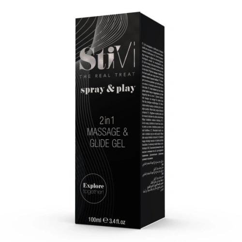 Лубрикант и масажный гель StiVi spray&play 2 in 1 100мл