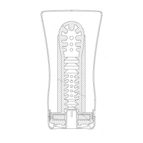 Tenga Keith Haring Soft Tube Cup - Мастурбатор с контролируемой интенсивностью, 15х4.5 см (белый)